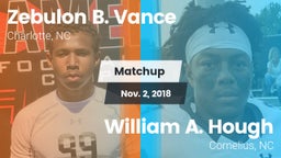 Matchup: Zebulon B. Vance vs. William A. Hough  2018
