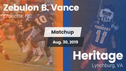 Matchup: Zebulon B. Vance vs. Heritage  2019