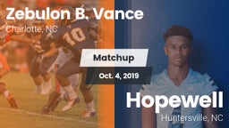 Matchup: Zebulon B. Vance vs. Hopewell  2019
