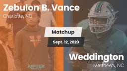 Matchup: Zebulon B. Vance vs. Weddington  2020