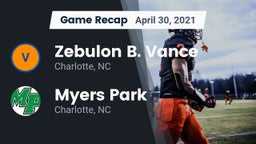 Recap: Zebulon B. Vance  vs. Myers Park  2021