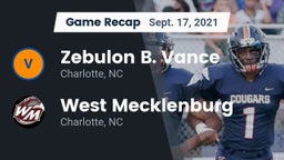Recap: Zebulon B. Vance  vs. West Mecklenburg  2021