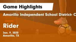 Amarillo Independent School District- Caprock  vs Rider  Game Highlights - Jan. 9, 2020