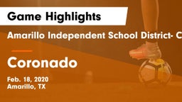 Amarillo Independent School District- Caprock  vs Coronado  Game Highlights - Feb. 18, 2020
