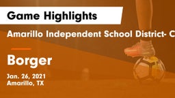 Amarillo Independent School District- Caprock  vs Borger  Game Highlights - Jan. 26, 2021