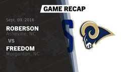 Recap: Roberson  vs. Freedom  2016