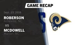 Recap: Roberson  vs. McDowell  2016