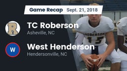 Recap: TC Roberson  vs. West Henderson  2018