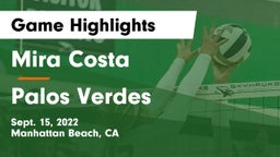 Mira Costa  vs Palos Verdes  Game Highlights - Sept. 15, 2022