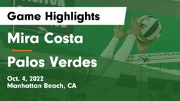 Mira Costa  vs Palos Verdes  Game Highlights - Oct. 4, 2022