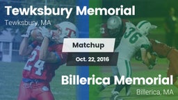 Matchup: Tewksbury Memorial vs. Billerica Memorial  2016