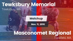 Matchup: Tewksbury Memorial vs. Masconomet Regional  2016