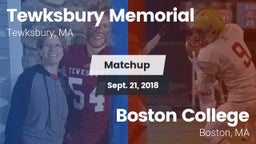 Matchup: Tewksbury Memorial vs. Boston College  2018