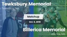 Matchup: Tewksbury Memorial vs. Billerica Memorial  2018