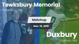 Matchup: Tewksbury Memorial vs. Duxbury  2018