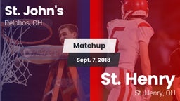 Matchup: St. John's vs. St. Henry  2018