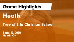 Heath  vs Tree of Life Christian School Game Highlights - Sept. 12, 2020