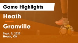 Heath  vs Granville  Game Highlights - Sept. 3, 2020
