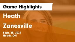 Heath  vs Zanesville  Game Highlights - Sept. 28, 2023