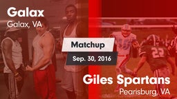 Matchup: Galax vs. Giles  Spartans 2016