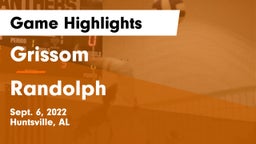 Grissom  vs Randolph  Game Highlights - Sept. 6, 2022