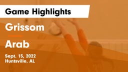 Grissom  vs Arab Game Highlights - Sept. 15, 2022