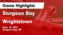 Sturgeon Bay  vs Wrightstown  Game Highlights - Sept. 10, 2022