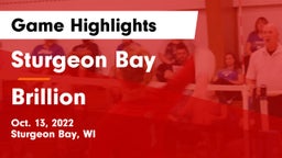 Sturgeon Bay  vs Brillion  Game Highlights - Oct. 13, 2022
