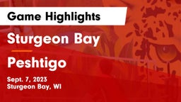 Sturgeon Bay  vs Peshtigo  Game Highlights - Sept. 7, 2023