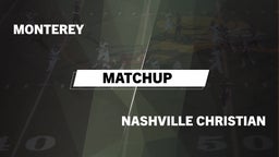 Matchup: Monterey vs. Nashville Christian 2016