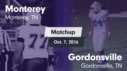 Matchup: Monterey vs. Gordonsville  2016