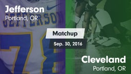 Matchup: Jefferson vs. Cleveland  2016