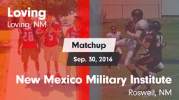 Matchup: Loving vs. New Mexico Military Institute 2016