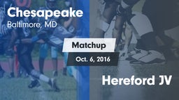 Matchup: Chesapeake vs. Hereford JV 2016
