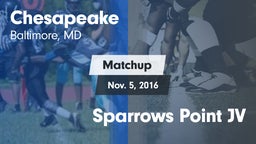 Matchup: Chesapeake vs. Sparrows Point JV 2016