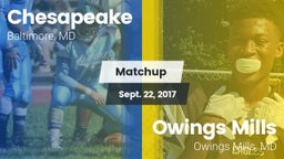 Matchup: Chesapeake vs. Owings Mills  2017