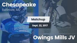 Matchup: Chesapeake vs. Owings Mills JV 2017