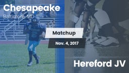 Matchup: Chesapeake vs. Hereford JV 2017