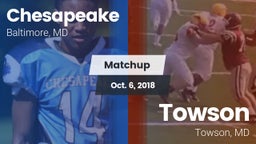Matchup: Chesapeake vs. Towson  2018