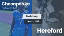 Matchup: Chesapeake vs. Hereford 2018