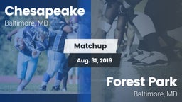 Matchup: Chesapeake vs. Forest Park  2019