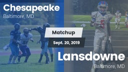Matchup: Chesapeake vs. Lansdowne  2019