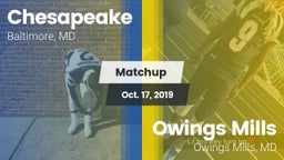 Matchup: Chesapeake vs. Owings Mills  2019