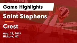 Saint Stephens  vs Crest Game Highlights - Aug. 28, 2019