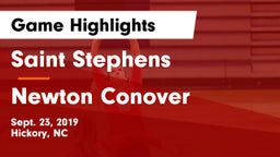 Saint Stephens  vs Newton Conover Game Highlights - Sept. 23, 2019
