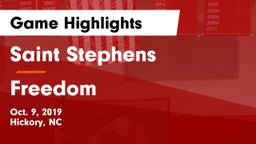 Saint Stephens  vs Freedom  Game Highlights - Oct. 9, 2019