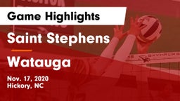 Saint Stephens  vs Watauga  Game Highlights - Nov. 17, 2020