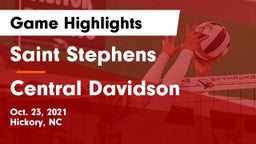 Saint Stephens  vs Central Davidson Game Highlights - Oct. 23, 2021