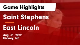 Saint Stephens  vs East Lincoln Game Highlights - Aug. 31, 2022
