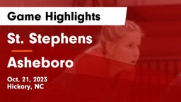 St. Stephens  vs Asheboro  Game Highlights - Oct. 21, 2023
